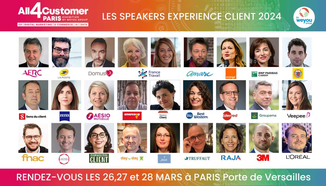 All4Customer 2024 : 27 speakers en plénières expérience client