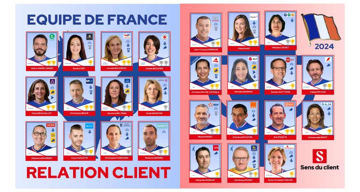L’équipe de France de la relation client 2024 : les 26 professionnels qualifiés