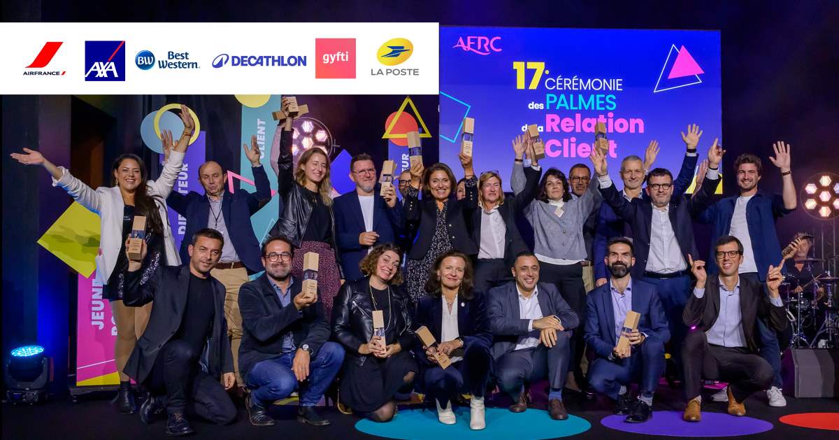 Les Palmes de l’AFRC 2024 pour Gyfti, Best Western, Decathlon, Air France, AXA et La Poste.