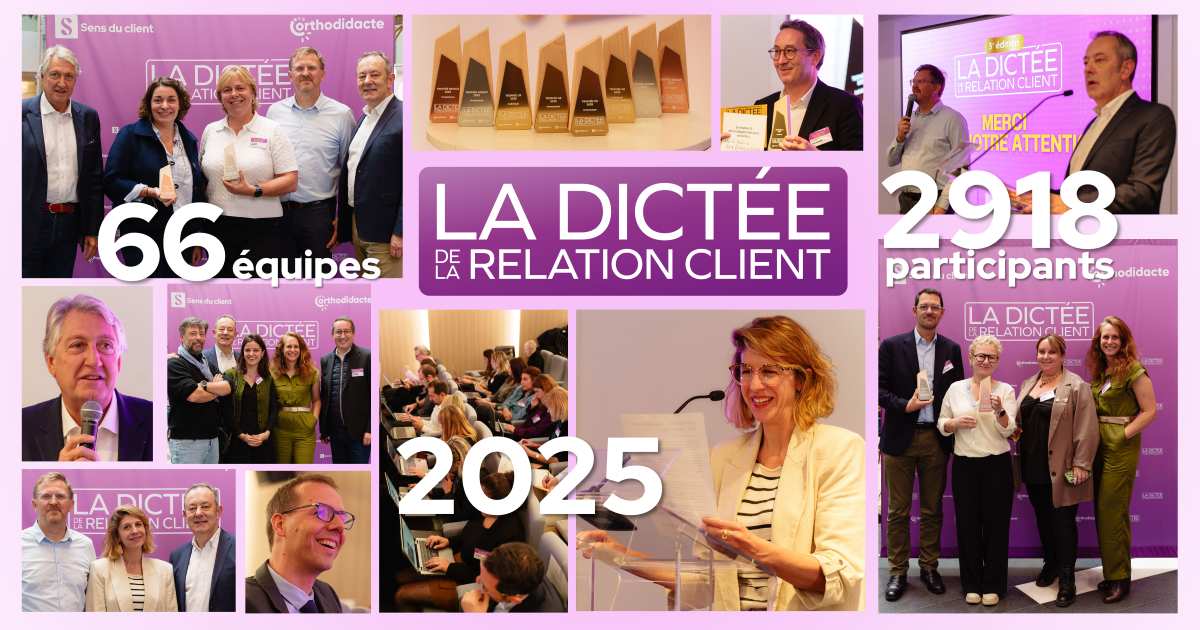 Dictée de la Relation Client 2025 : 66 équipes et 2918 participants