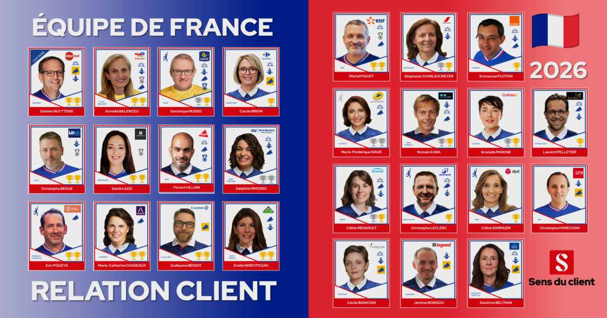 Equipe de France de la relation client 2026 : les 26 professionnels sélectionnés